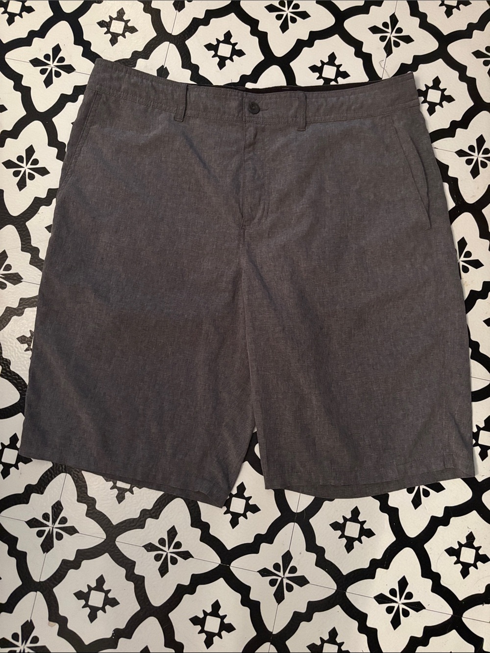 Men's Classic Gray Shorts - Casual Tailored Fit W34